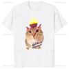 FUNNY Kawaii Cat Meme Graphic Printed Tshirt Short Sleeve Casual Fashion Loose Harajuku Humor Joke Man T Shirt Y2K Women Tee