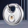 with 2 Keys Round Disc Lock Stainless Steel Security Lock Disc Locking Padlock  Warehouse Door
