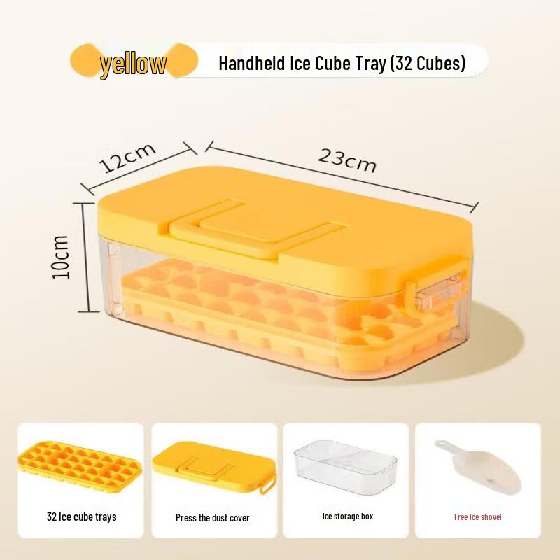 Press-Type Ice Cube Maker Storage Box