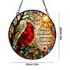 Sunlight Catcher Cardinal Stained Glass Rainbow Maker Sunlight Catcher For Window Art For Women Men Husband Grandma Mom Wife