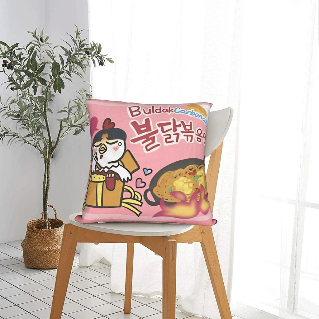 Federa Carbonara Buldak Federa per Cuscino Design Federe Kawaii per Divano Divanetto Letto Soggiorno