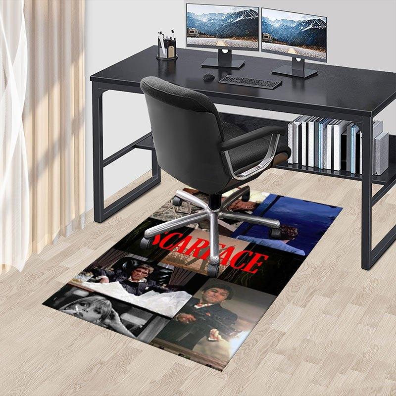 1pc Scarface Office Carpet Chair Mats Soft, Comfortable, All Season,Perfect for Home, Bedroom, or Office Decor, Perfect Gift for