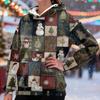 Women's Fashion Casual Long Sleeve Christmas Printed Hooded Sweatshirt