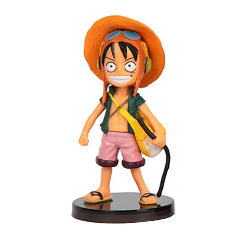 6ks Anime One Piece Periferie Postava Luffy Solon Ručně vyrobený PVC Model Roztomilá Ozdoba Dětská Hračka Dárek k Narozeninám Vánocům