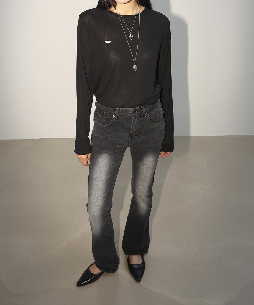 Millieonkoleu Soda Loose Fit Long Sleeve T-Shirt_Black
