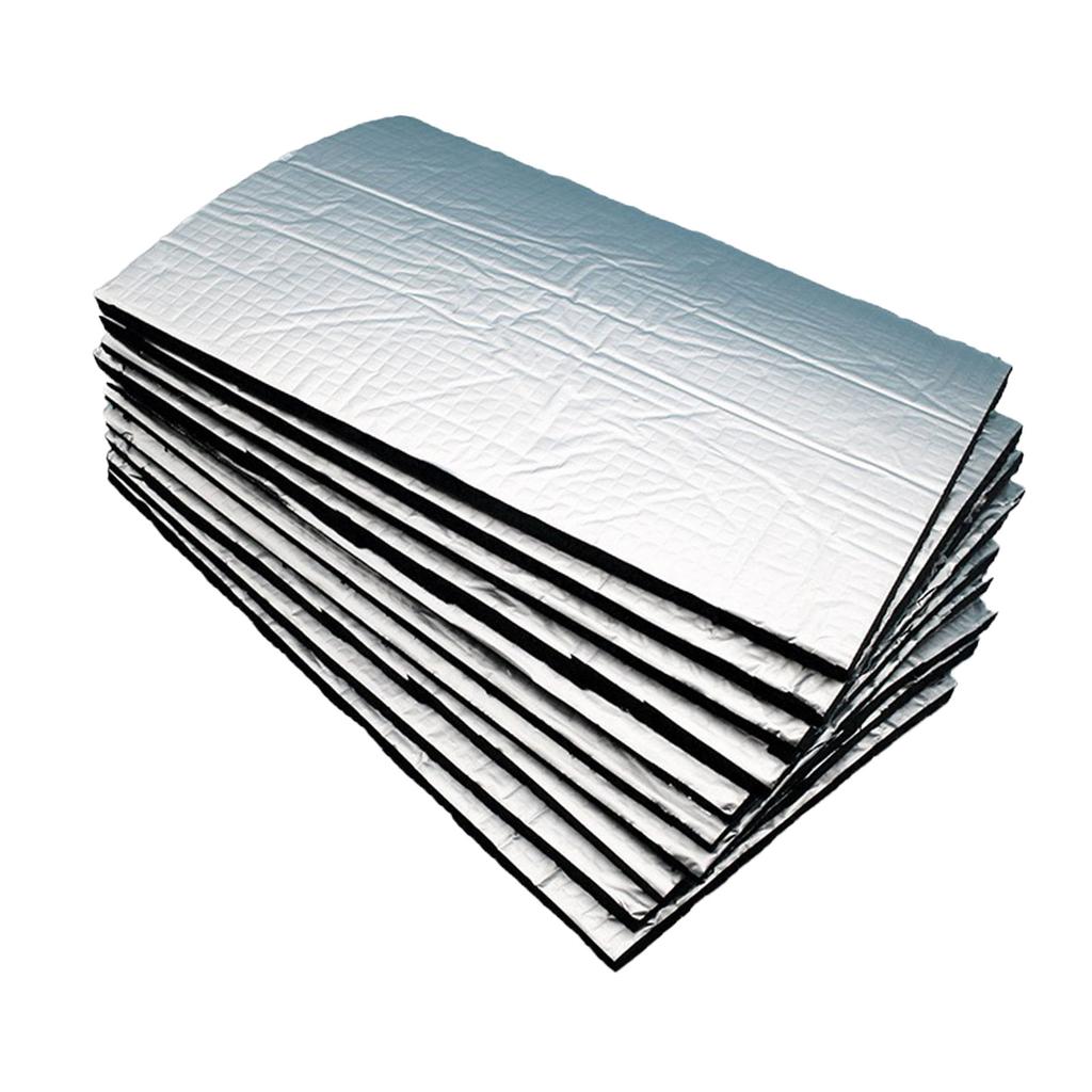 10pcs Auto Sound Insulation & Heat Shielding Mats Automotive Noise & Heat Reduction for Chassis door  & Engine Covers