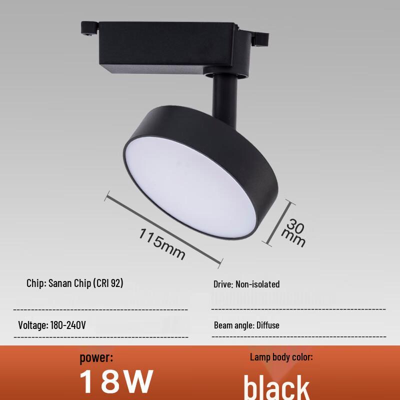 Pailide 18W LED Track Light for Photography & Retail