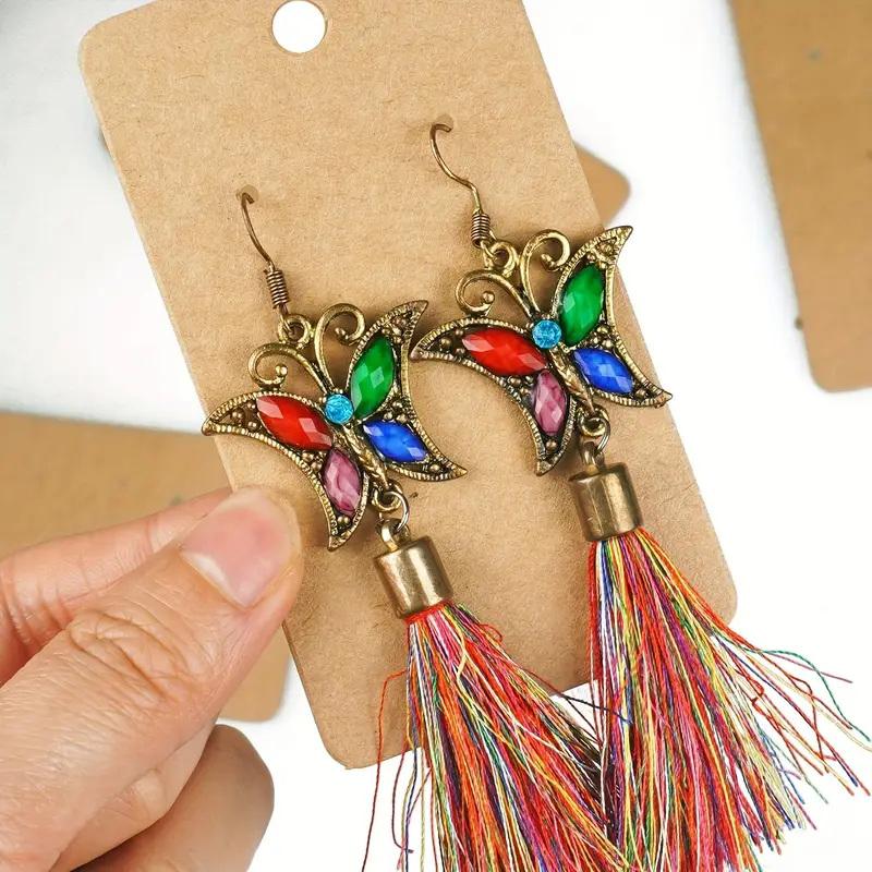 50/100 Bucăți Carduri de Afișare din Hârtie pentru Cercei - Suporturi DIY pentru Cercei Tip Ac și Cercei Hoop, Etichete pentru Afișarea Bijuteriilor, Materiale de Ambalare