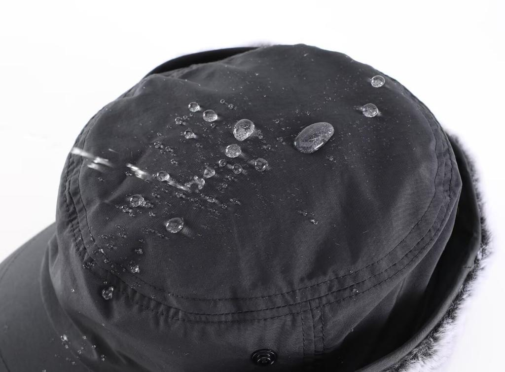 Connectyle Unisex Earmuff Cap for Men, Winter, Outdoor, Cold Weather, Cycling, Warm, Waterproof, Work Cap, Black