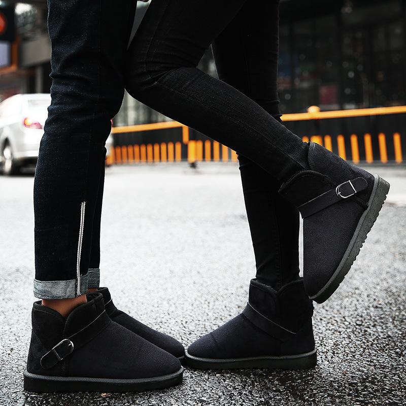 Thick-soled snow boots women's 2025 new winter thickened velvet short boots warm bread non-slip cotton shoes