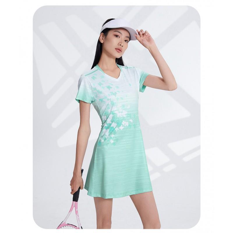 Womens Sports Dress Tennis Badminton Ping Pong Quick Dry Breathable Anti-Slip Short Sleeve Athletic Wear