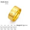 Dawapara Vintage Ace Poker Card Men Ring 8MM Unisex Luck Ring Ace of Love Stainless Steel Wedding Band Jewelry