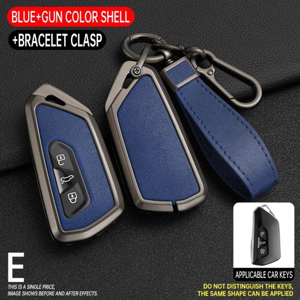 Alloy Car Key Case Cover for VW Volkswagen Golf 8 MK8 ID.3 ID.4 Cupra Skoda Octavia A8 SEAT Leon MK4 2020 2021 Formentor Tarraco