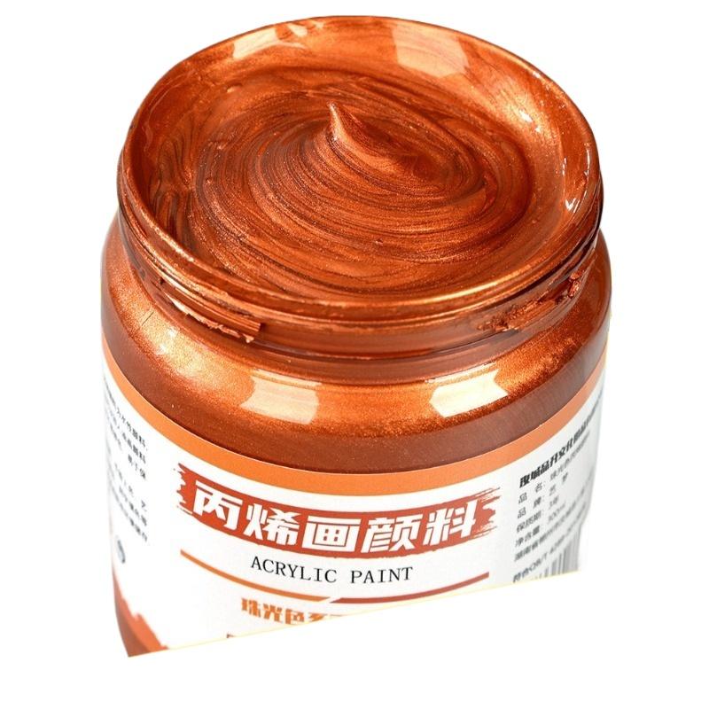 100/300ml Metallic Acrylic Paint Waterproof Sunproof for Canvas DIY Crafts Home Decor