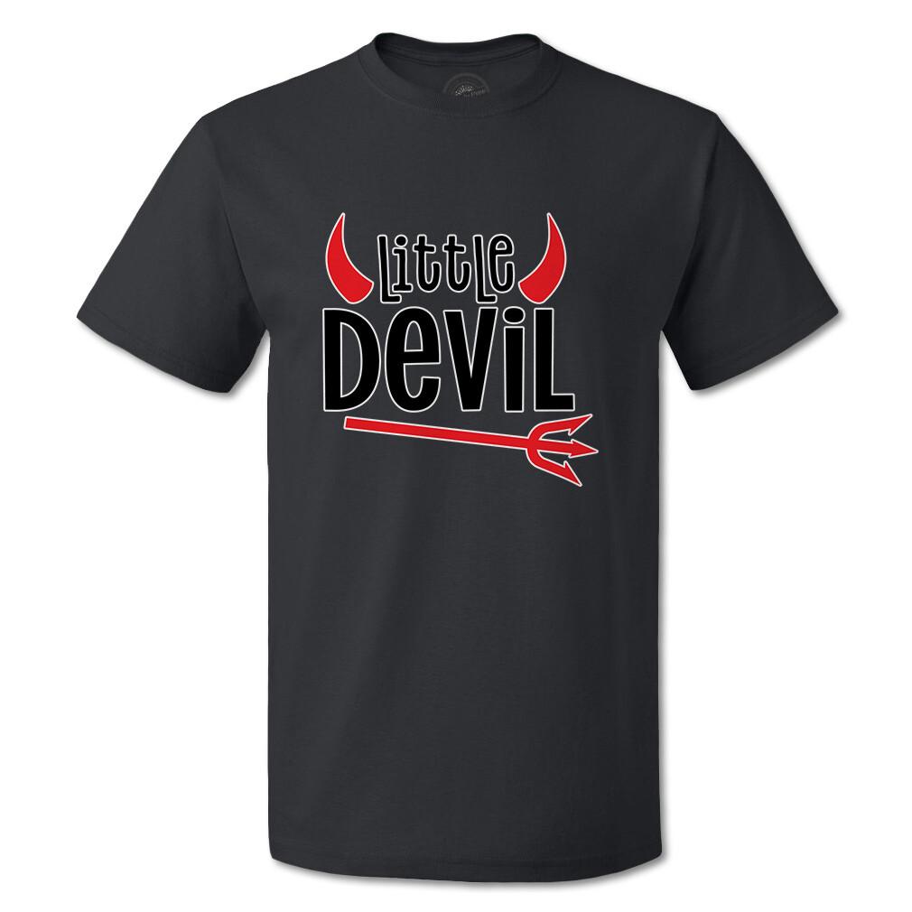 Funny Graphic T Shirts Halloween Little Devil Horn Trident Cotton Fright Top M