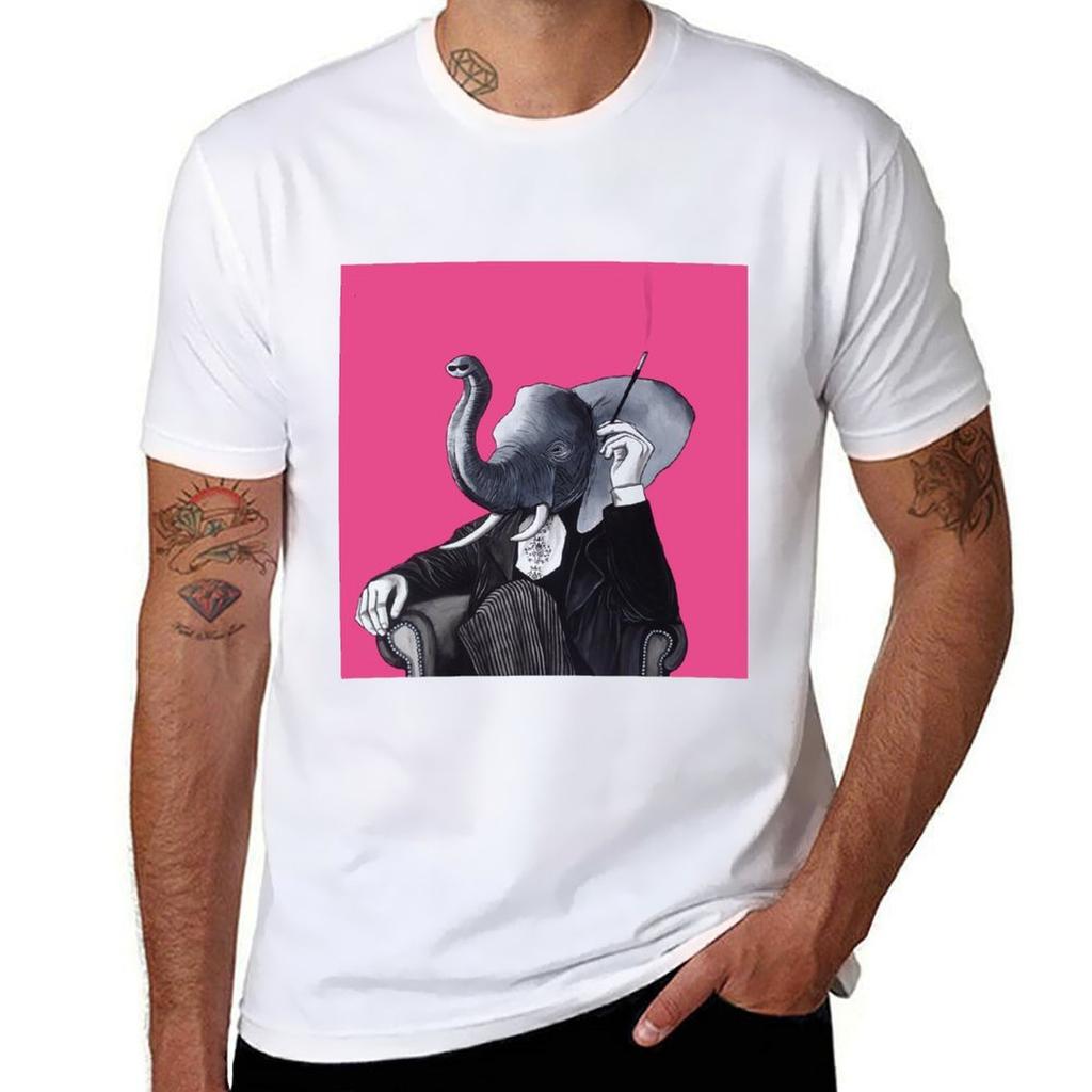 Elegant Elephant In Dinner Suit TShirt Casual Trendy Short Sleeve TShirt