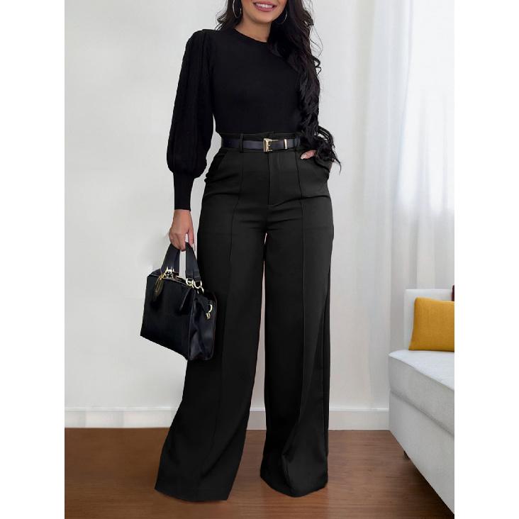 2026 Women s Spring/Summer New Commuting Versatile Fashionable Drapey Suit Pants Loose Casual Straight Pants S чёрный