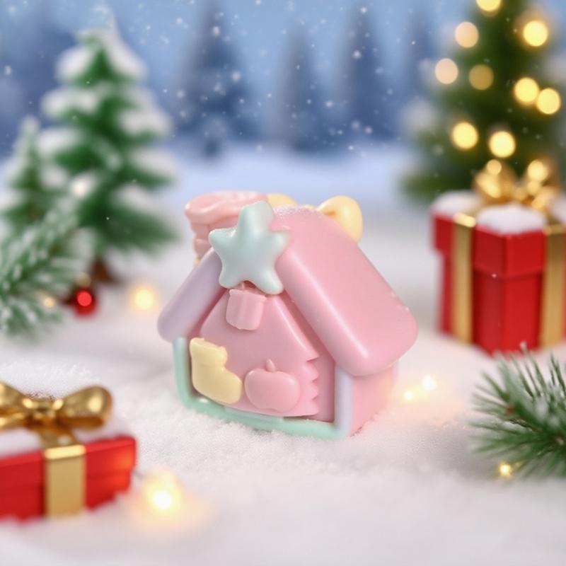 Christmas House Silicone Candle Mold Multipurpose Silicones Mould For Crafting Candle Soap Chocolate Festival Decoration