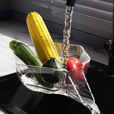Multi-functional Drain Basket with Handle Large Capacity Food Grade BPA Free Kitchen Sink Colander Food Drainer Fruit Rinser