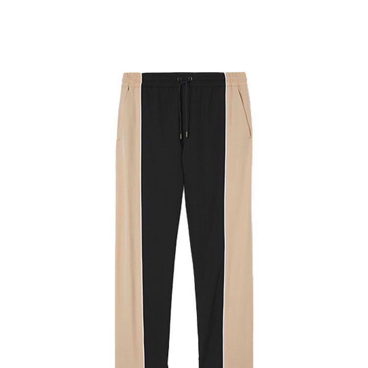 Burberry Contrast Stripe Wool Track Pants 80480731