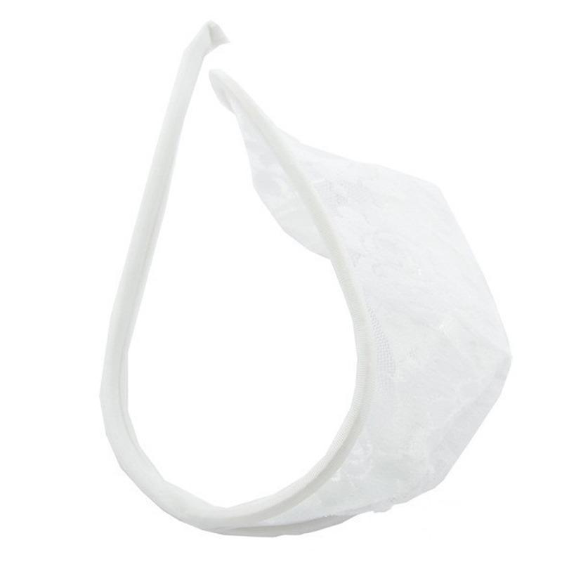 Sexy Thong C-String Intimates Lingerie Sissy Panties for Men Gay Erotic Lace Flower Transparent Sex Underpants Sensual Underwear