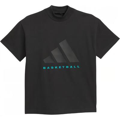 adidas Kolekcja 2024 Rozdział 03 Bawełniany T-shirt Koszykarski z Obniżonymi Ramionami Unisex Czarny JN6073