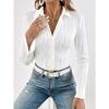 Spring And Autumn New Women'S Versatile Long Sleeve Daily Business Commuter Elegant Comfort Sexy Bottom Shirt Top