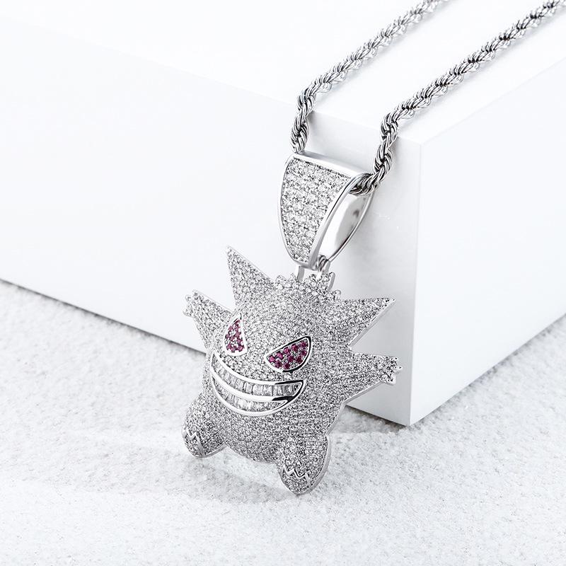 

Европейско-американское ожерелье с кулоном в стиле хип-хоп Покемон Генгар - Модный аниме-бренд