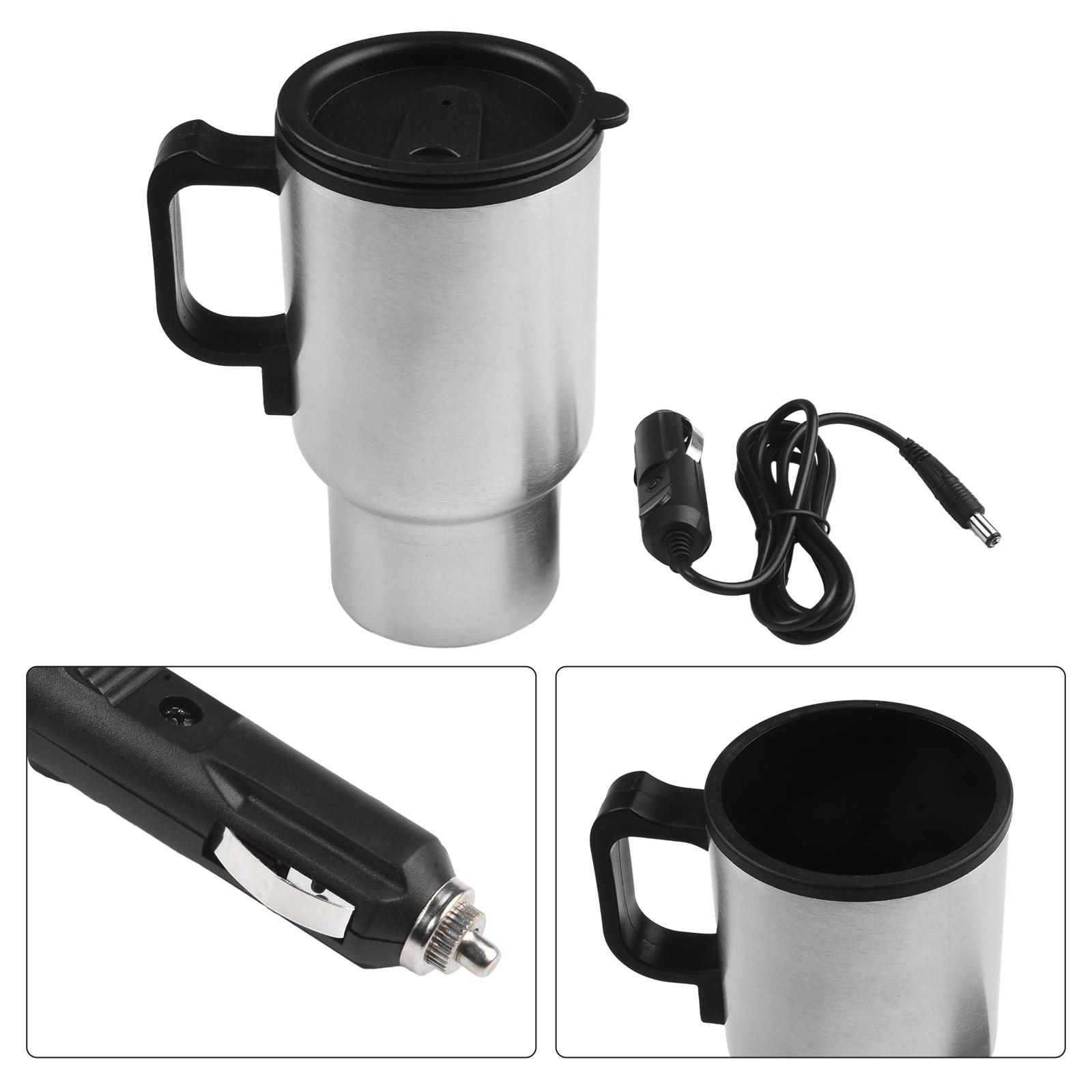 

Electric Heated Travel Mug for Car 12V Powered Stainless Steel Coffee Kettle Cup 450ML Vacuum Insulated Leak Proof Silicone Seal China Mainland