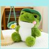 Travel Frog Plush Toy With Pp Cotton Filling Kids Gift For Children