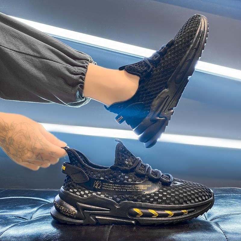 Mesh breathable summer new hollow mesh shoes casual sports ice silk trendy shoes