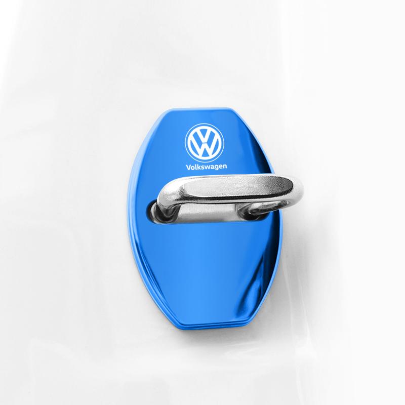 4Pcs Stainless Steel Car Door Lock Buckle Cover Accessories For VW GTI Polo Golf Passat Tiguan Arteon Touareg Taigo Caddy Jetta JJ2 gchx7
