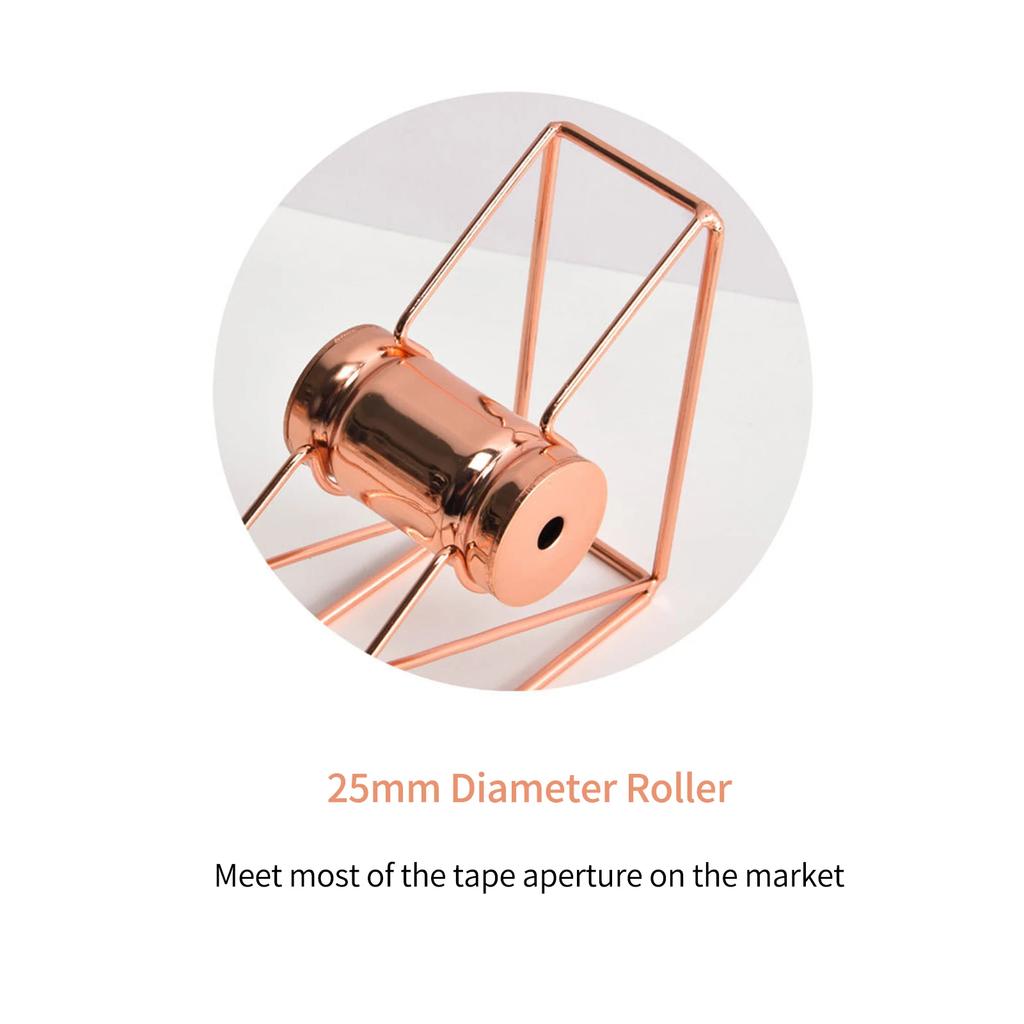 Metal Tape Dispenser Rose Gold Desktop Adhesive Tape Cutter Office Supplies Desk Decoration for Business Commercial Shop