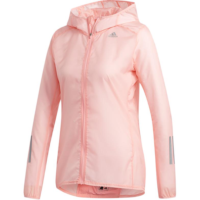 adidas Women s OWN THE RUN Hooded Running Jacket Glory Pink FM6924 L