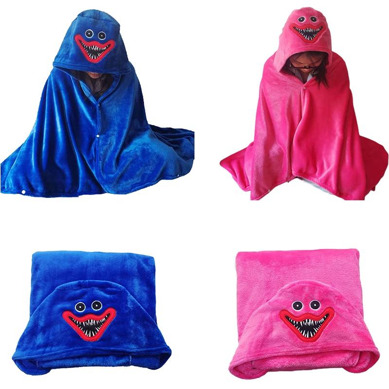 Playtime Poppy Oversized Plush Hooded Blanket Huggy Wuggy Cape Cloak Shawl