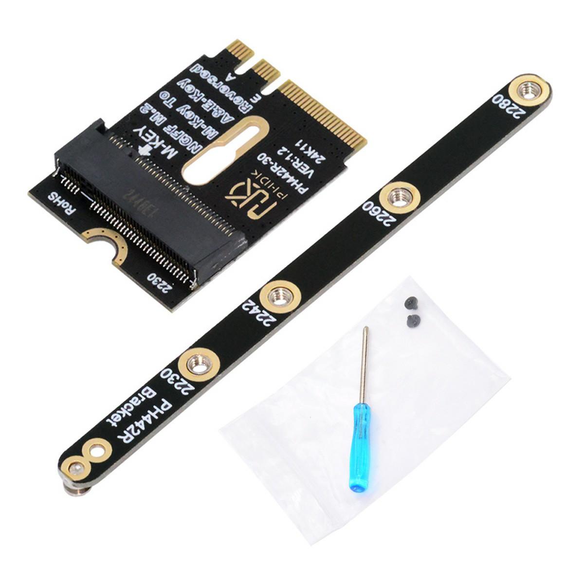 

EP-043-BK Адаптер-подовжувач NGFF A+E-Key (тато) до NVME M-Key (мама) для материнської плати ноутбука SSD As Shown A