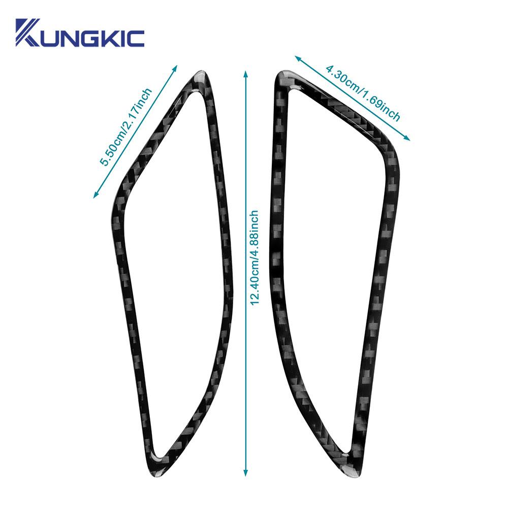 Real Soft Carbon Fiber Sticker For Seat Leon 2013 2014 2015 2016 2017 2018 2019 2020 Car Air Outlet Instrument Panel Trim