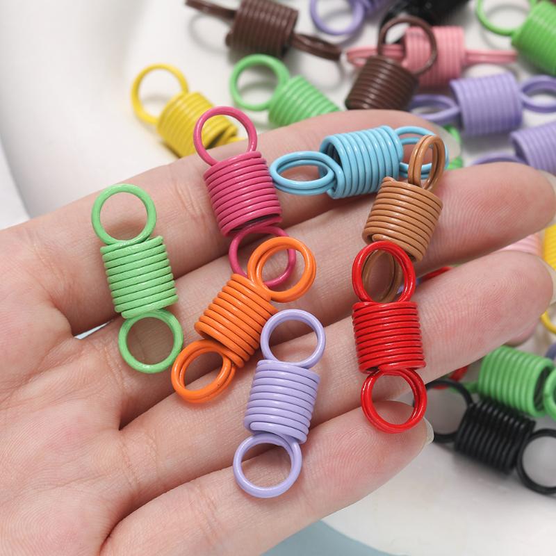 50 Stück Spiralfeder-Verschlüsse Kordel-Quetsch-Endkappen Befestigungselemente für Schmuck Armbänder Herstellung DIY Zubehör