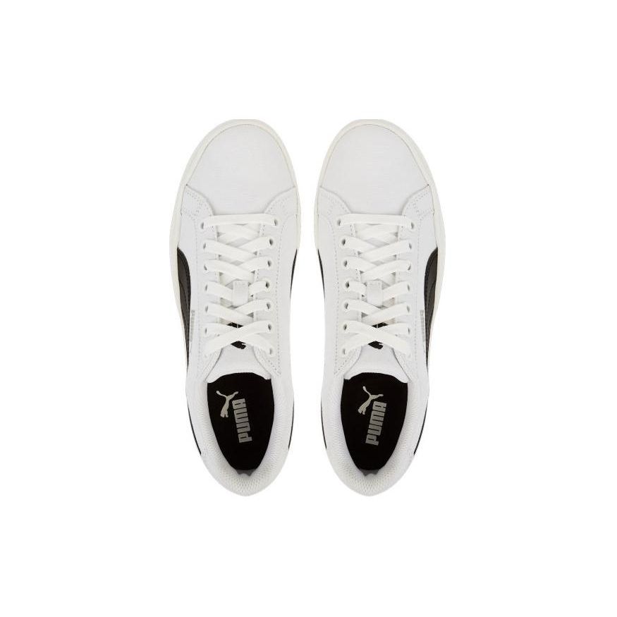 Puma Smash Slip Resistant Durable Low Top Sneakers Unisex Sneakers Black White 359914-04