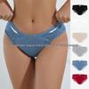 Women's Seamless Mid-Waist Lace Panties – Antibacterial, Soft, and Breathable