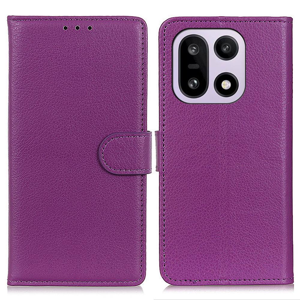 For OnePlus 15 5G Wallet Case PU Leather Phone Cover Litchi Texture