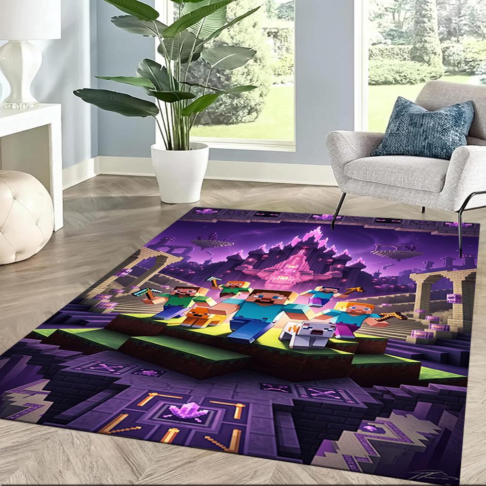 Minecraft 437 Floor Mat Design for Entryway Decorate room Playrooms Dining Room Antislip Carpet Anime Office Decor