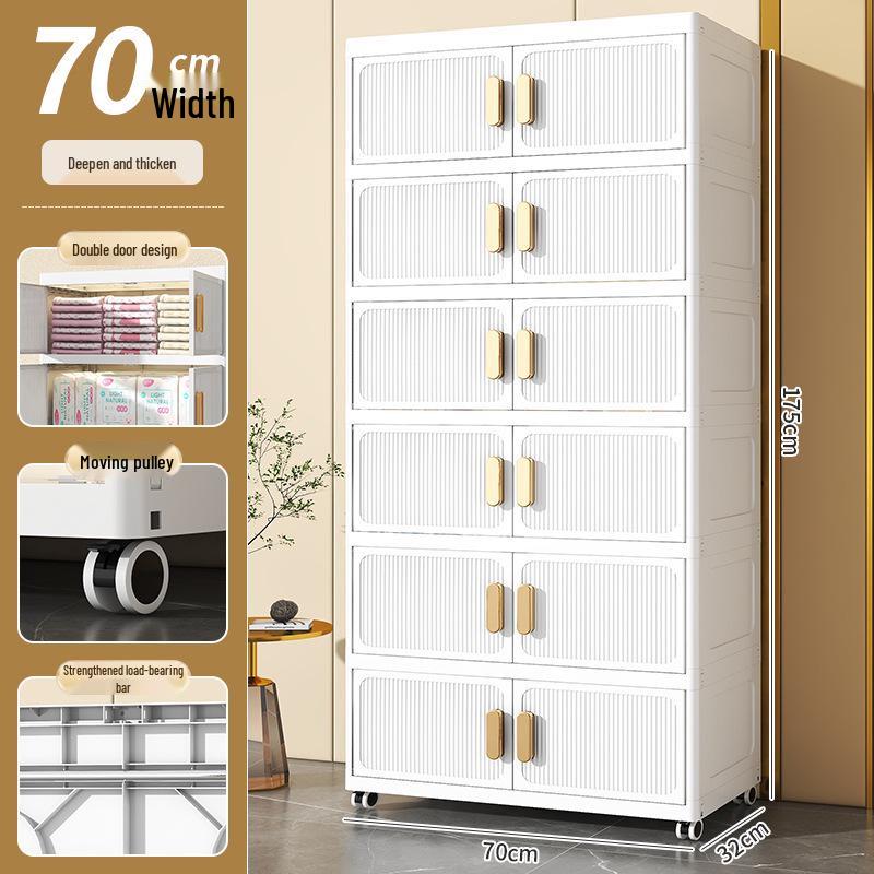 Transparenter Doppeltür-Aufbewahrungsschrank für Schuhe, Schlafzimmer, Wohnzimmer und Snacks