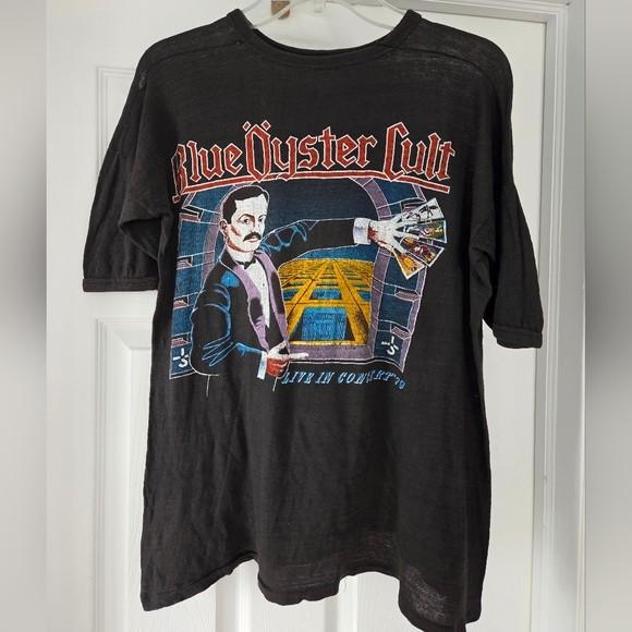 Vintage Blue Oyster Cult 1979 Band Basic Black Short Sleeve Unisex Tshirt WA3860 S