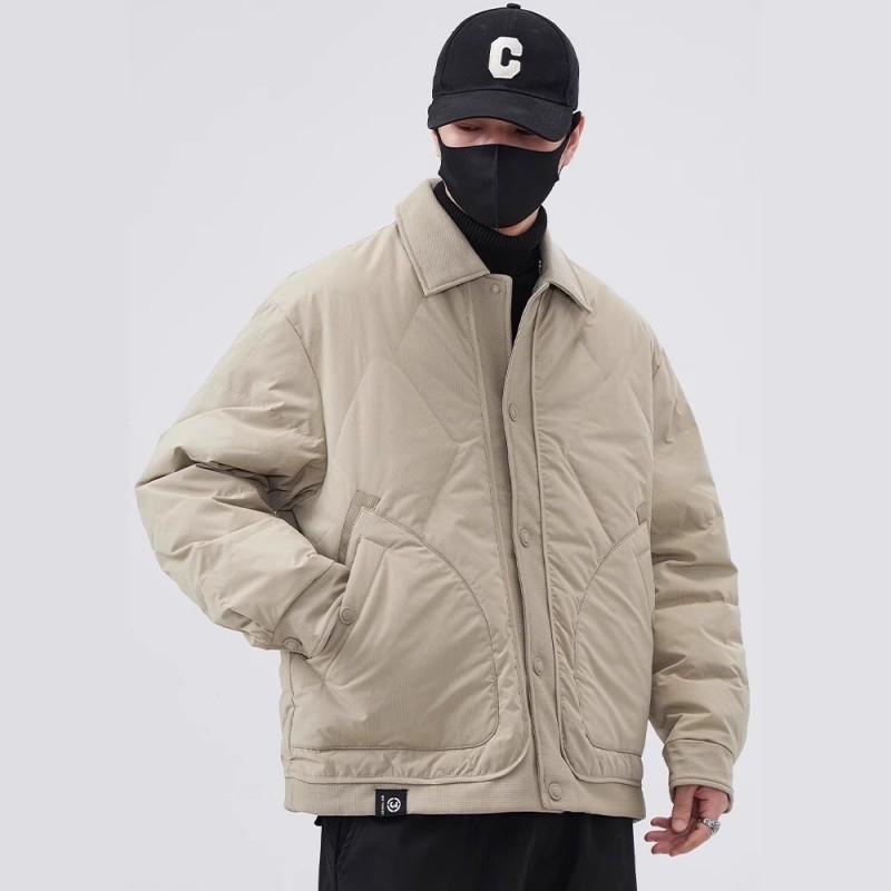 Mens Collar Down Jacket Casual Workwear Coat Warm Trendy Winter