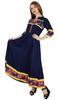 Bimba Women Blue Cotton Anarkali Kurti Classic Indian Flaired Blouse Kurta