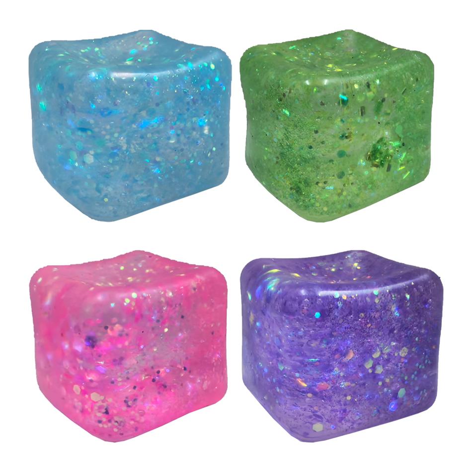 Ice Cubes Sensory Toys Squishy Fidget Stress Cube For Adults Kids Anxiety Stress Relief Hand Therapy Sensory Squishy