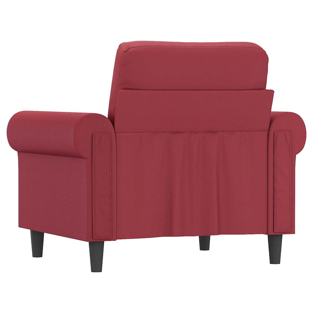 Armchair Burgundy 60 cm Faux Leather