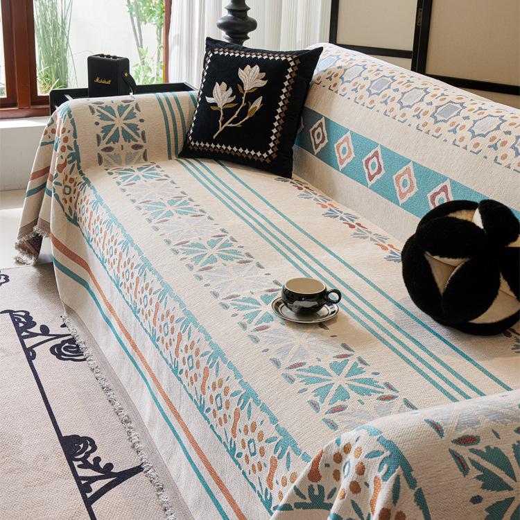 Sofahandtuch Rutschfest Schmutzabweisend Ethnischer Stil Einteiliger Sofabezug All-Inclusive Sofabezug Stoff Hoher Anspruch