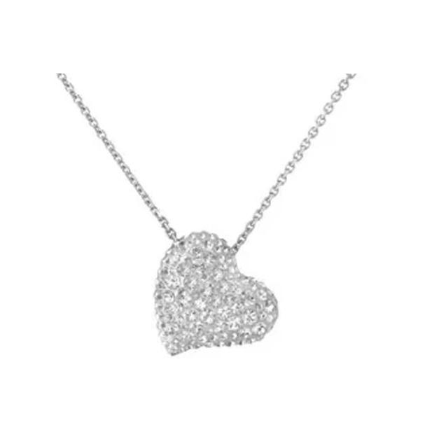 Swarovski Crystal Heart Pendant Necklace Women necklace Silver 1145706 Silver